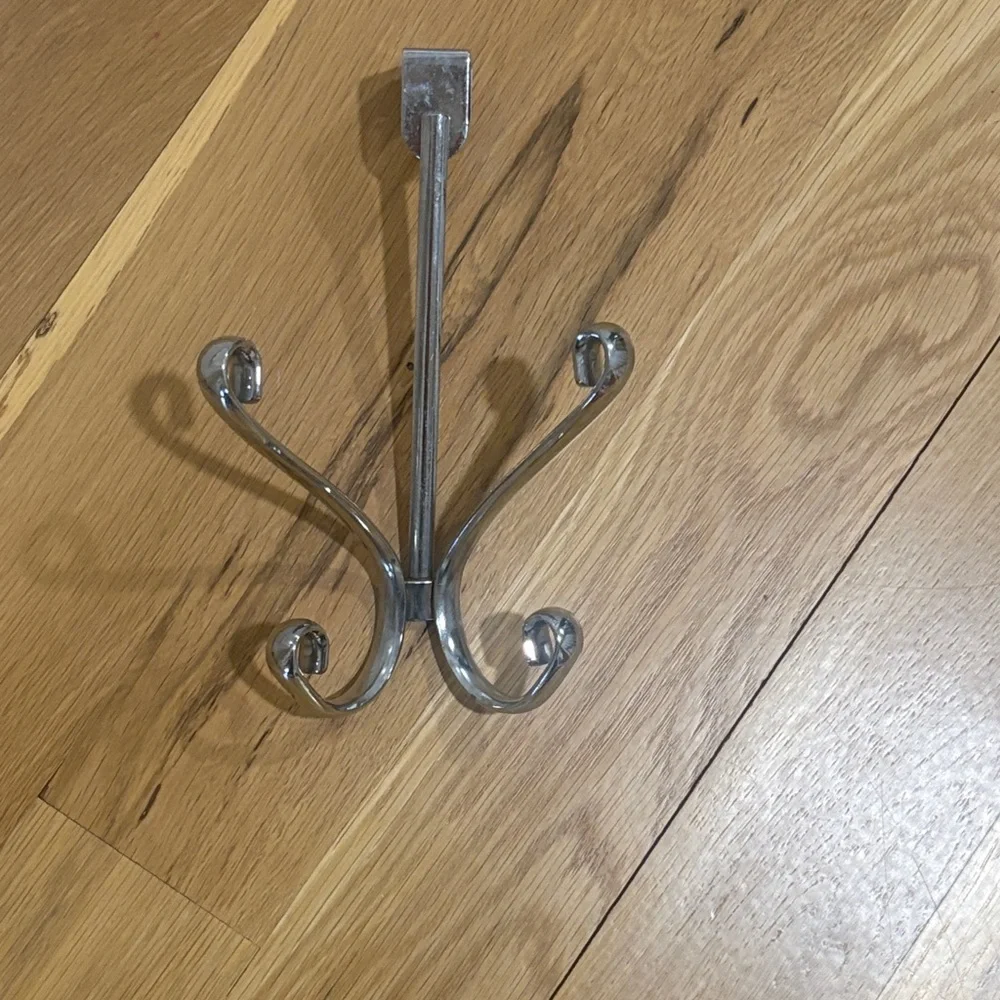 Chrome Four-Hook Over-the Door Hook